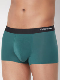 Men Green Solid Super Premium Bonded Elastic Trunk - Underjeans By Spykar