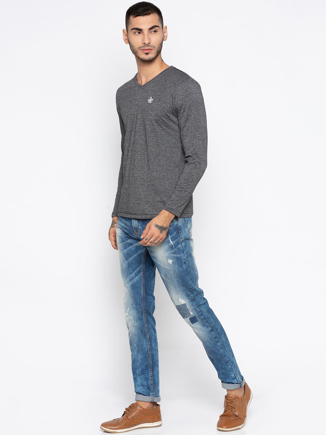 Spykar Men Blue Solid Skinny Fit Jeans