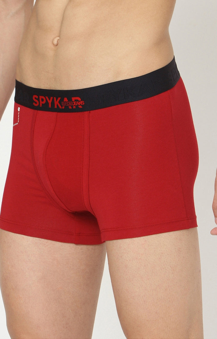 Men Premium Cotton Blend Trunk Pack Of 2- Underjeans By Spykar
