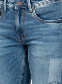 Spykar Men Mid Blue Cotton Regular Fit Narrow Length Jeans (Rover)