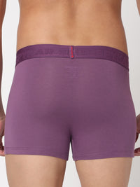 Men Premium Dull Purple Cotton Blend Trunk- Underjeans By Spykar