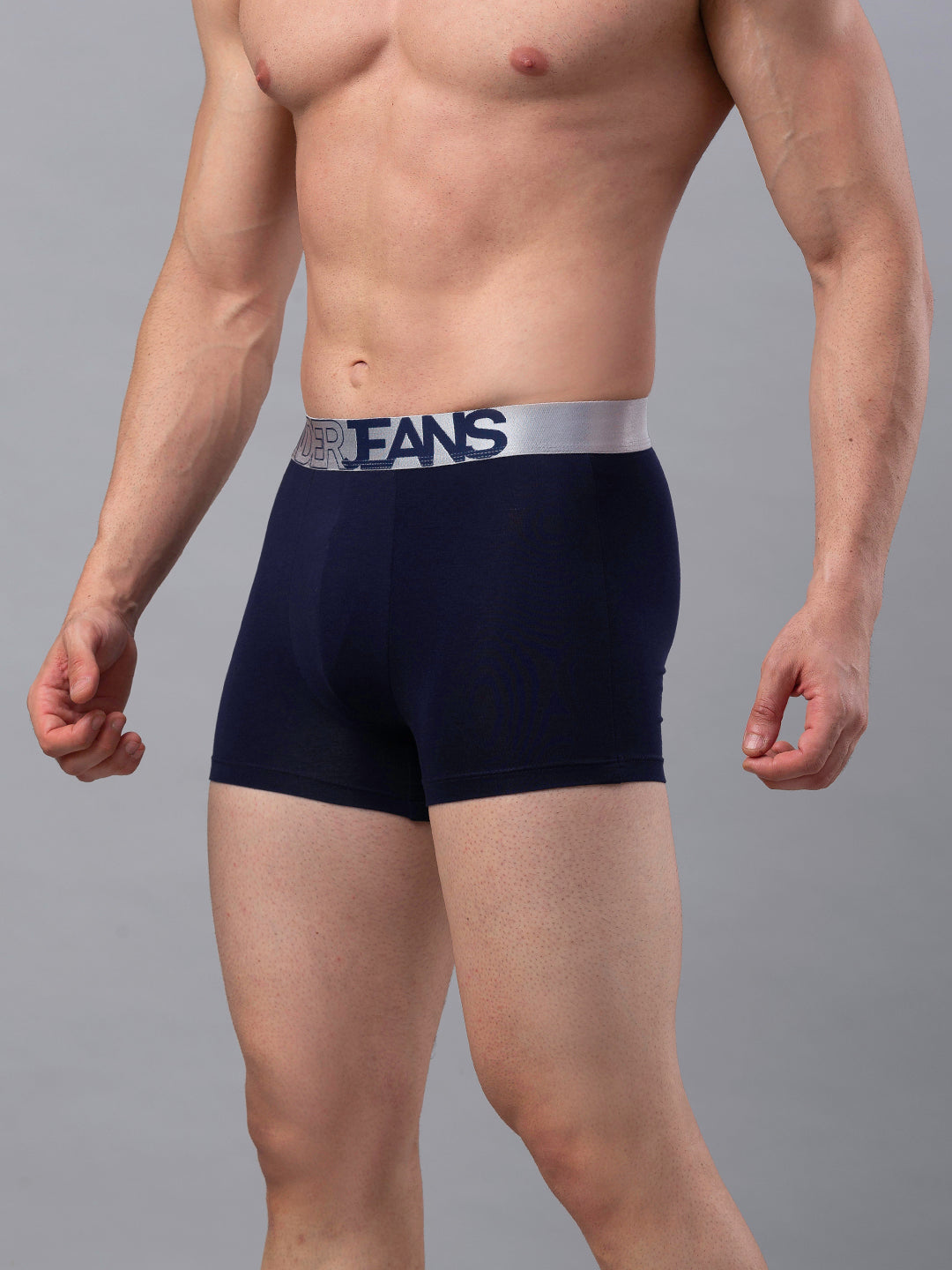 Underjeans By Spykar Men Premium Navy Cotton Blend Trunk