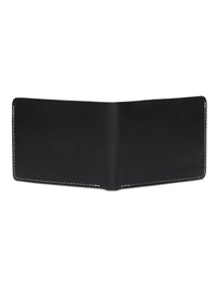 Spykar Men Black Leather Bi-Fold Wallet
