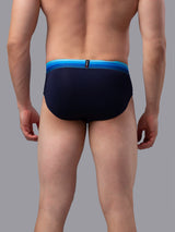 Men Premium Cotton Blend Navy-Blue Brief- Underjeans By Spykar
