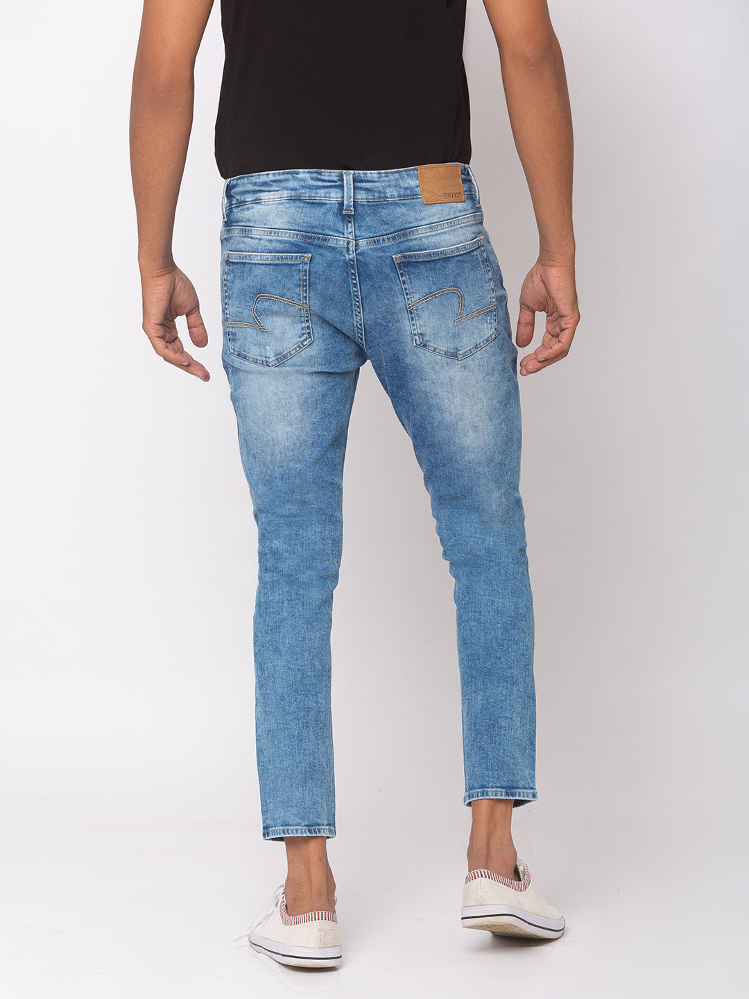 Spykar Cotton Blue Slim Fit Jeans For Men (Kano)