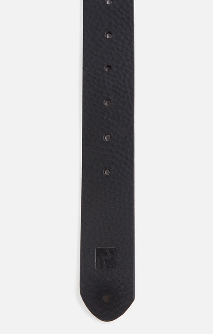 Spykar Black Genuine Leather Belt