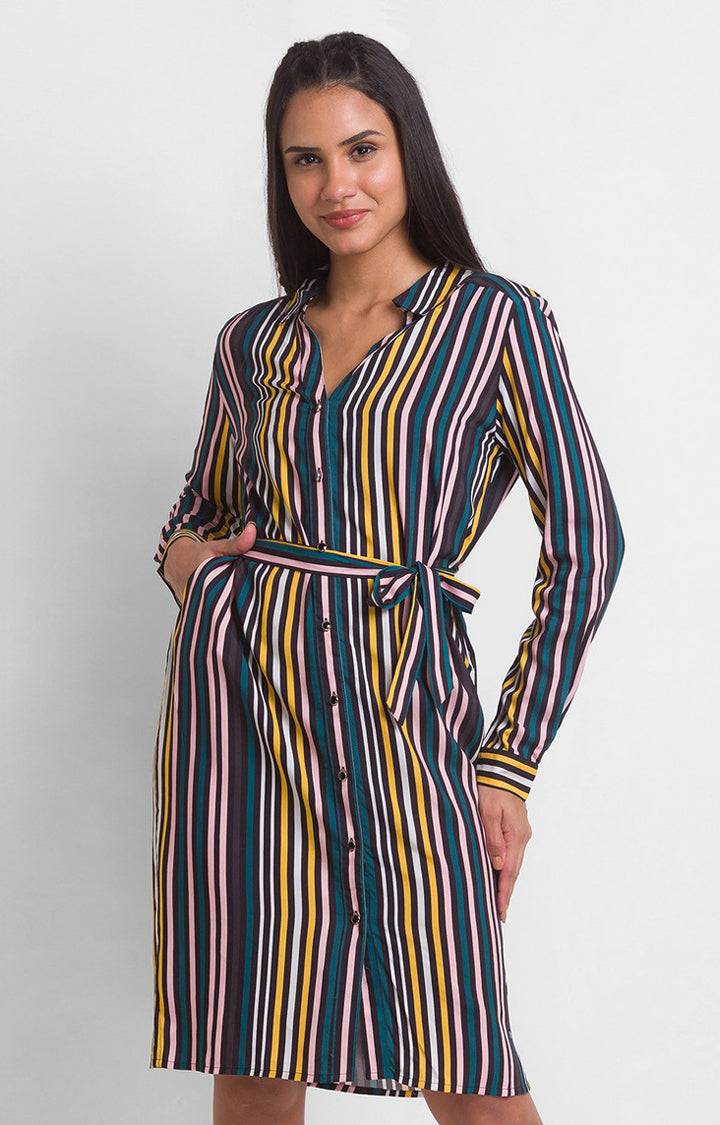 Buy Miss Chase Black & White Striped Dress for Women Online @ Tata CLiQ