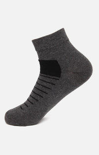 Men Premium Anthra Ankle Length (Non Terry) Single Pair Of Socks- Underjeans By Spykar