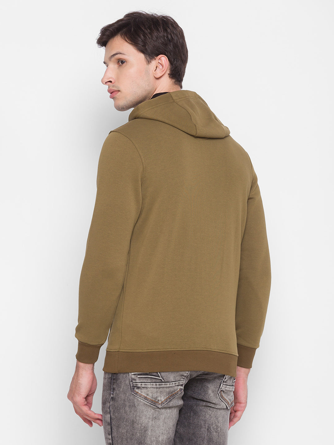 Spykar Green Cotton Sweatshirt For Men