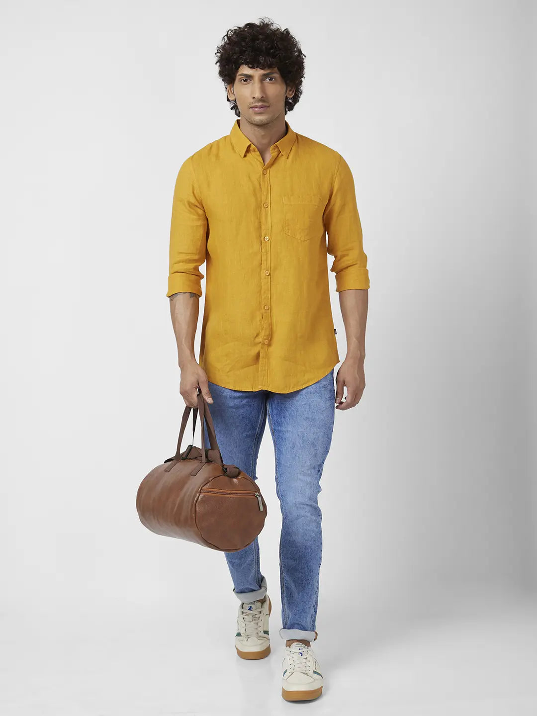 Mustard shirt and jeans hotsell