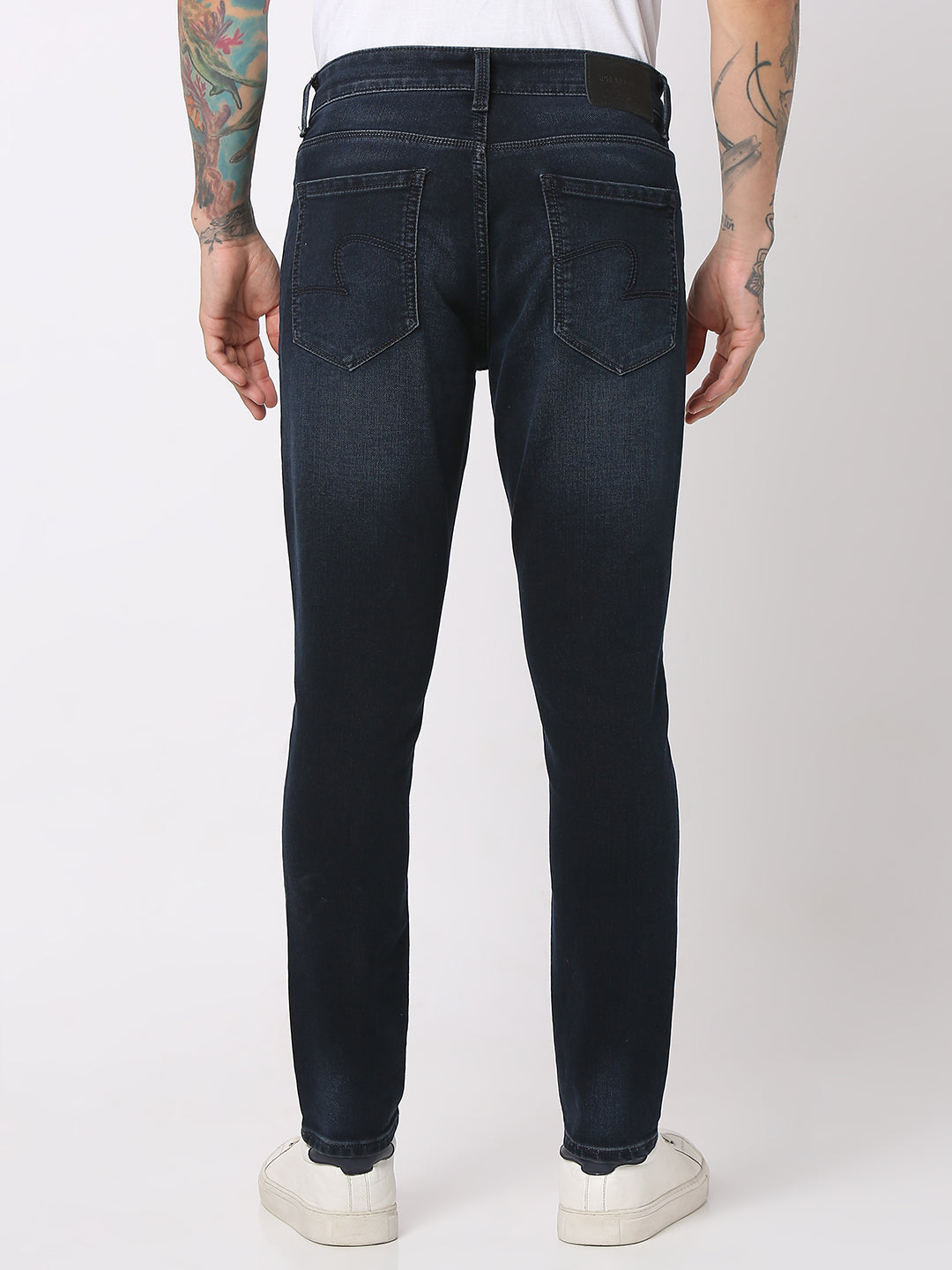 Spykar Men Indigo Blue Cotton Slim Fit Tapered Length Jeans (Kano)