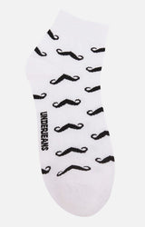 Men Premium White Ankle Length (Non Terry) Single Pair Of Socks- Underjeans By Spykar