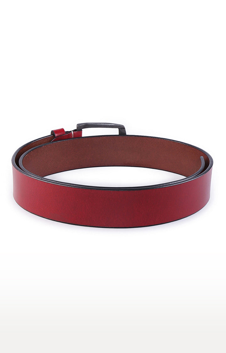 Spykar Men Wine Genuine Leather Belt