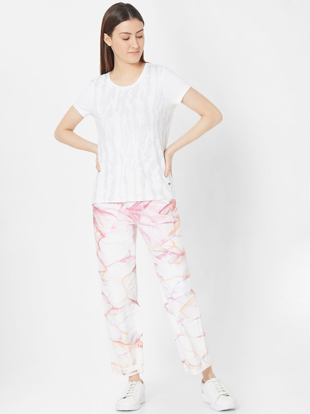 Spykar Women White Cotton Skinny Fit Regular Length Jeans (YNR)
