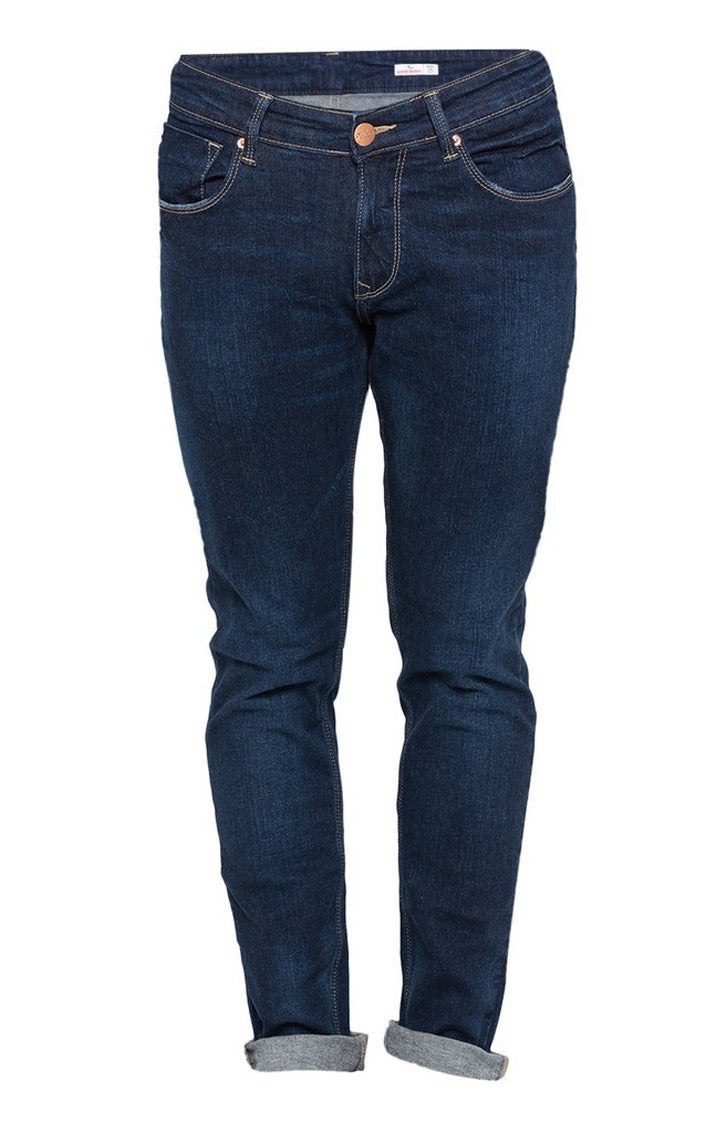 Spykar Men Blue Cotton Super Slim Fit Tapered Length Jeans (Super Skinny)