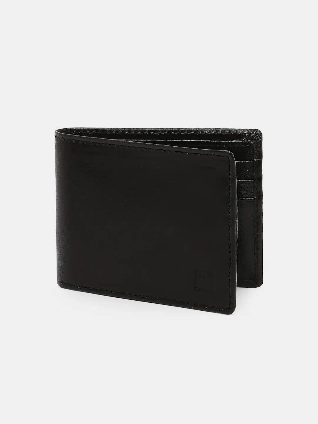 Spykar Black Leather Belt & Wallet Combo