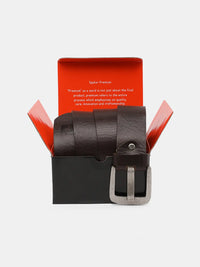 Spykar Black Leather Belt & Wallet Combo