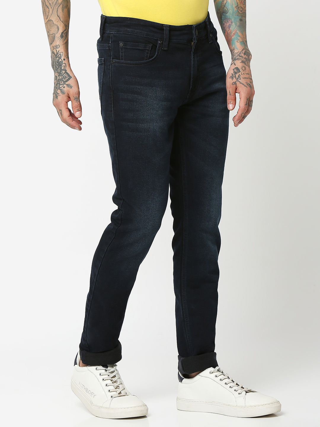 Spykar Men Indigo Blue Cotton Regular Fit Narrow Length Jeans (Rover)