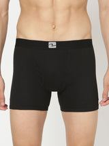 Underjeans By Spykar Men Black Solid Trunks