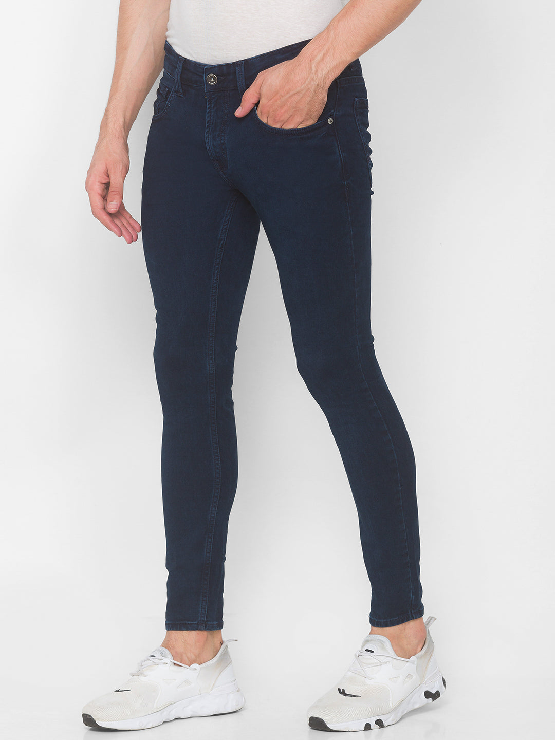 Spykar Men Indigo Solid Relaxed Mid-Rise Jeans (Ricardo)