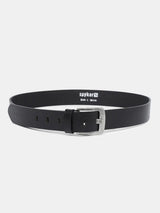 Spykar Black Leather Belt & Wallet Combo