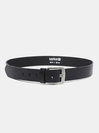 Spykar Black Leather Belt & Wallet Combo