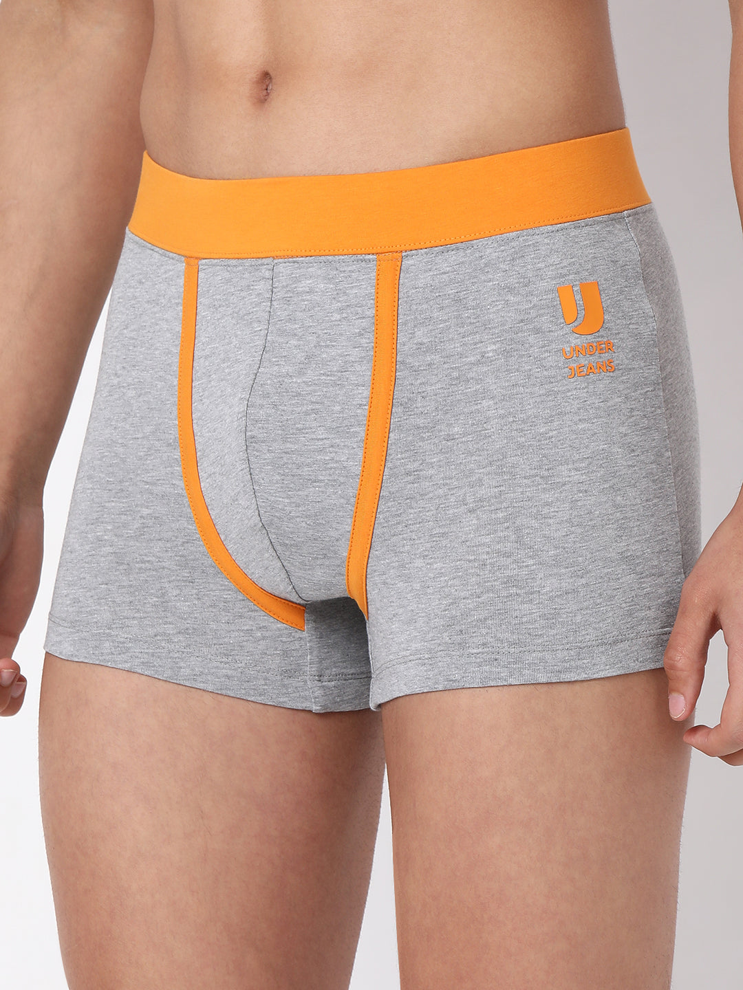 Men Premium Cotton Blend Grey Trunk- Underjeans By Spykar