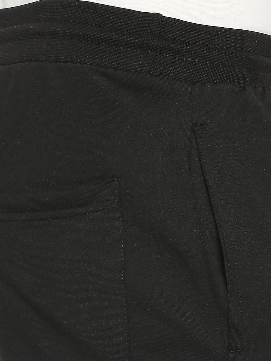 Men Premium Cotton Blend Black Trackpant- UnderJeans by Spykar