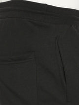 Men Premium Cotton Blend Black Trackpant- Underjeans By Spykar