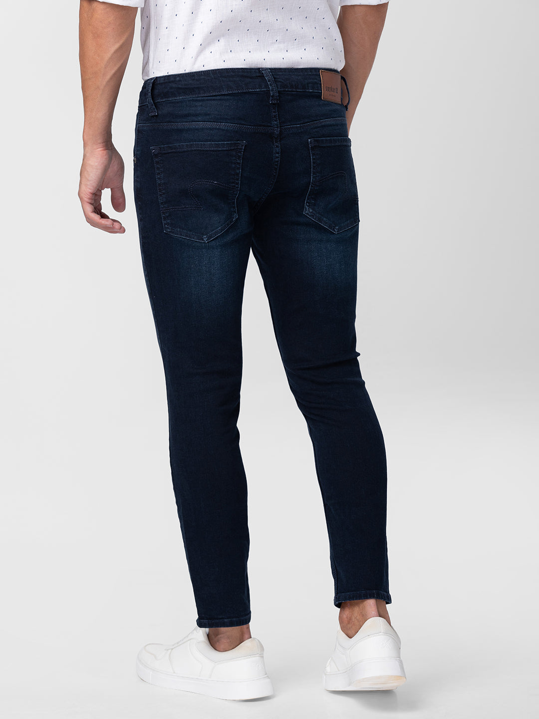 Spykar Men Dark Blue Cotton Slim Fit Tapered Length Jeans (Kano)