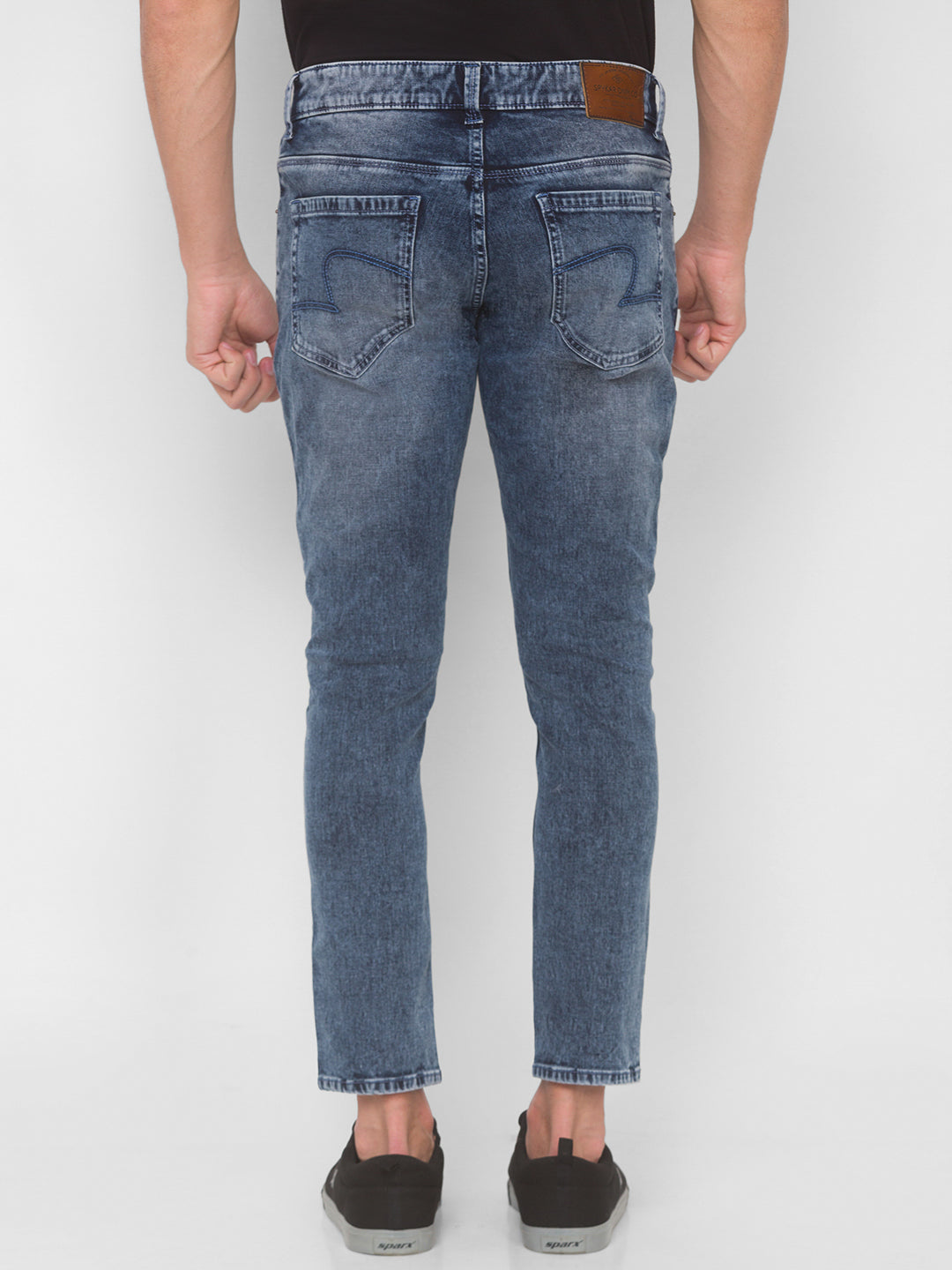 Spykar Men Mid Blue Solid Slim Mid-Rise Jeans (Kano)