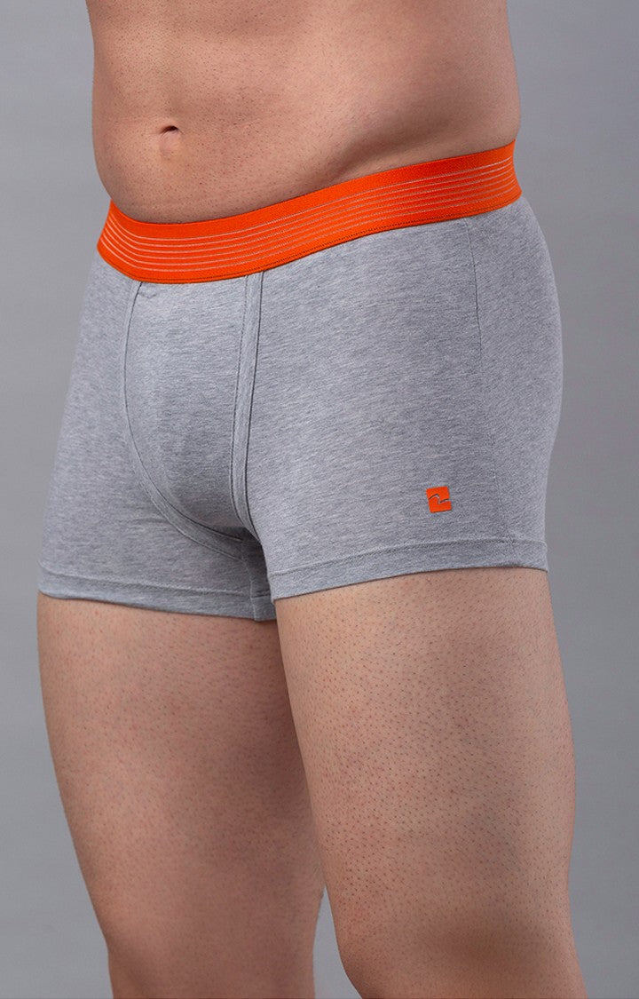 Underjeans By Spykar Men Grey Solid Trunks