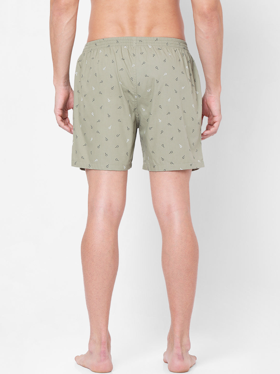 Men Premium Light Khaki Cotton Boxers - Underjeans By Spykar