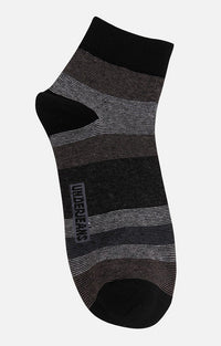 Men Premium Anthra Ankle Length (Non Terry) Single Pair Of Socks- Underjeans By Spykar