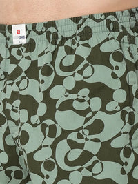 Underjeans By Spykar Men Premium Green Cotton Blend Regular Fit Boxer Shorts