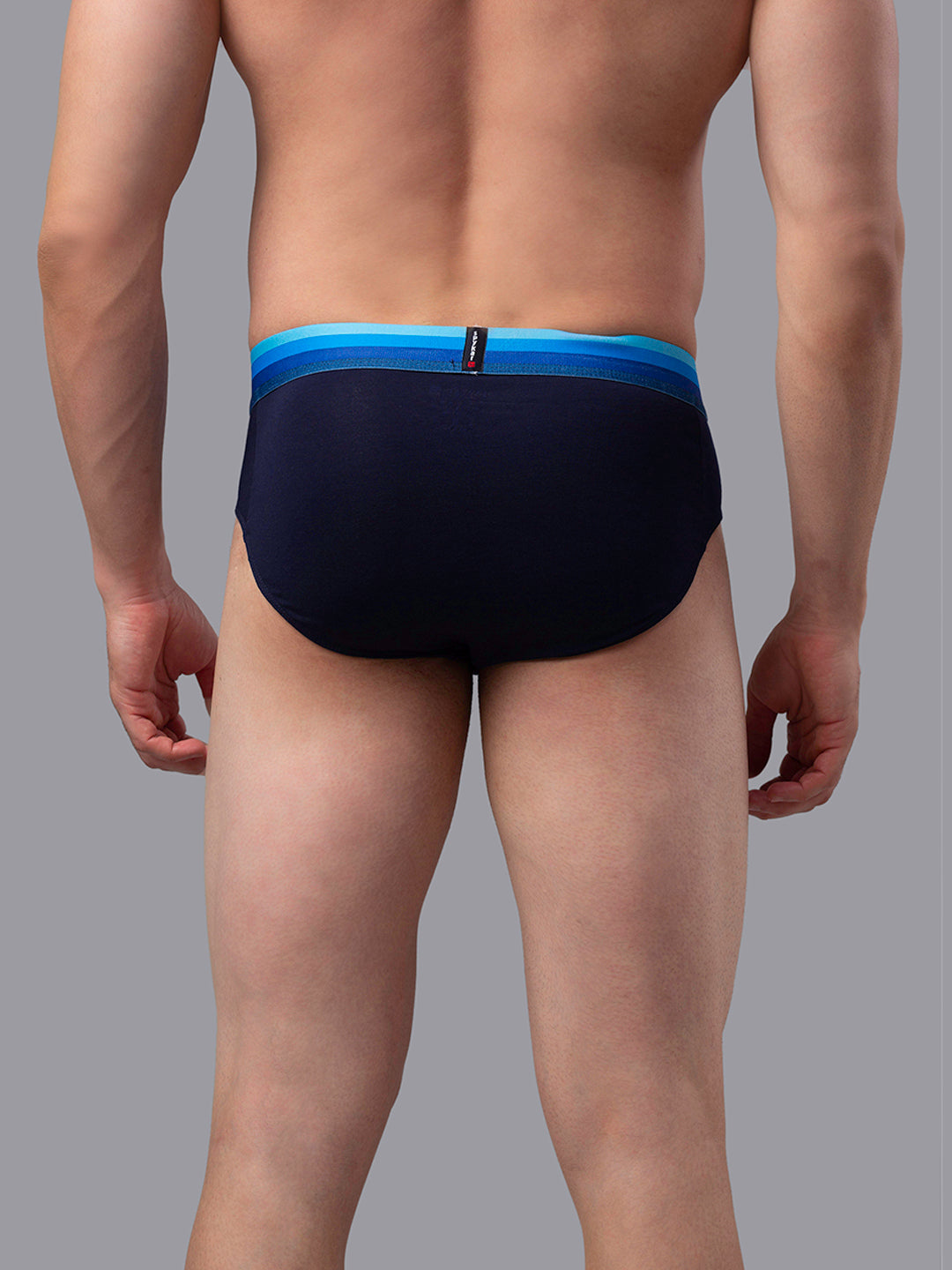 Men Premium Cotton Blend Navy-Blue Brief - (Pack Of 2)- Underjeans By Spykar