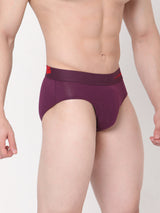 Underjeans By Spykar Men Premium Cotton Blend Purple Brief