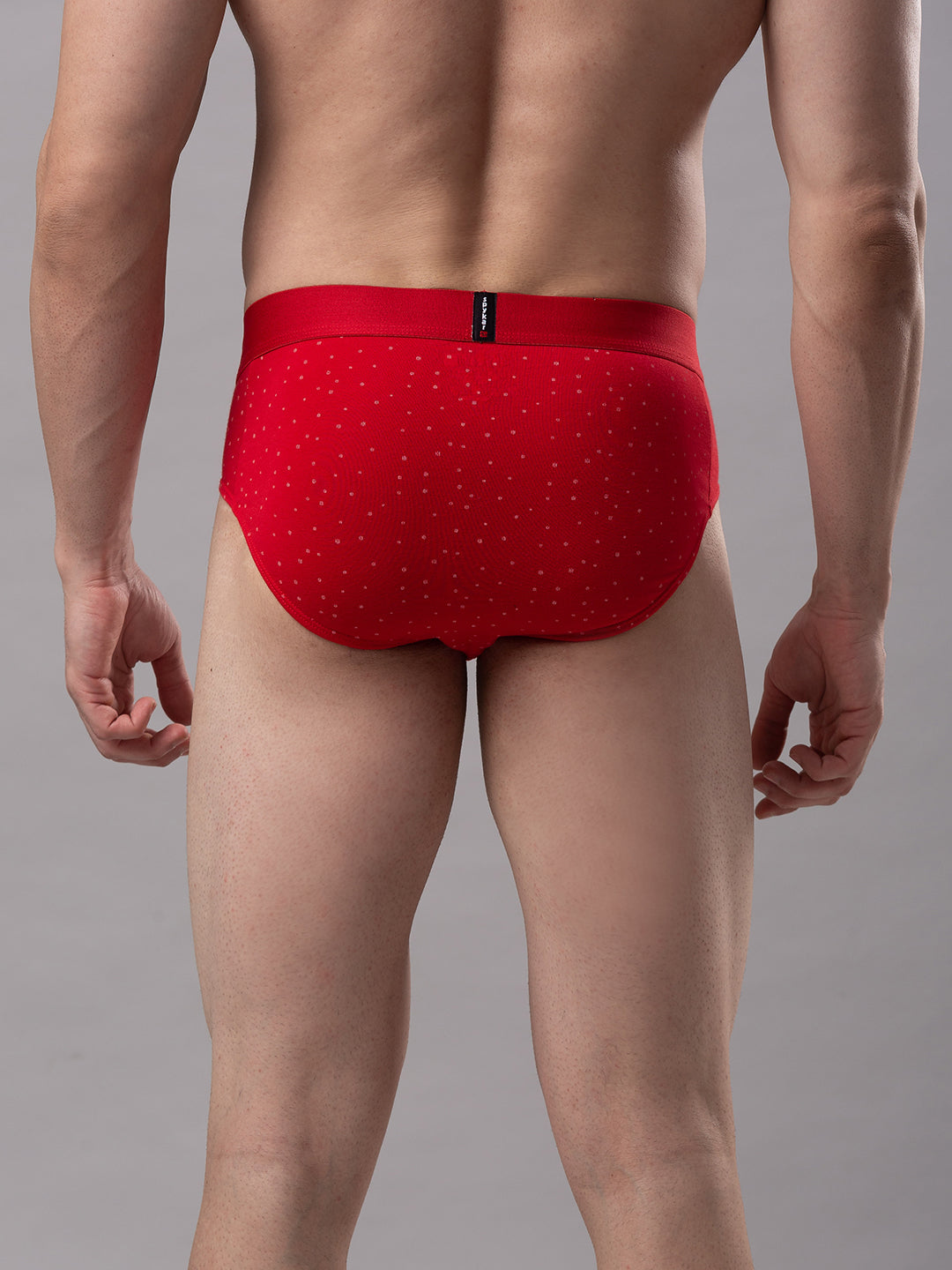Men Premium Cotton Blend Red Brief - (Pack Of 2)- Underjeans By Spykar