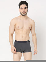 Underjeans by Spykar Men Super Premium Bonded Elastic Dark Grey Trunk