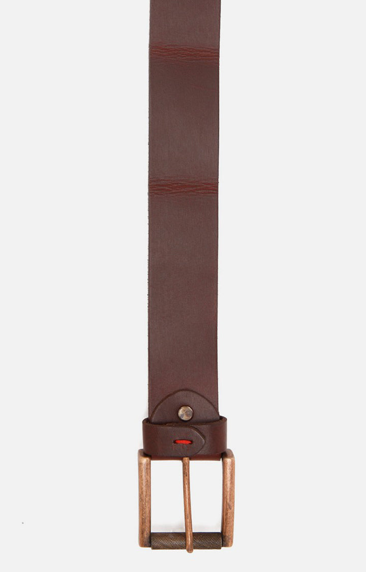 Spykar Men Wine Genuine Leather Belt