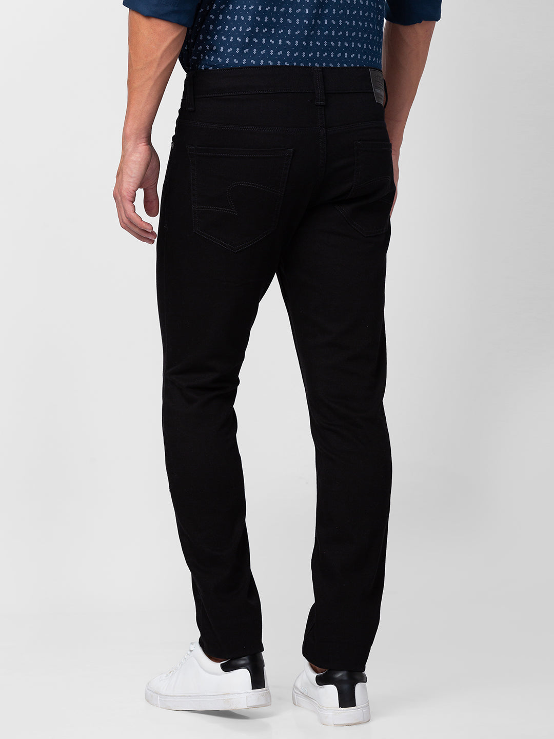 Spykar Men Black Cotton Slim Fit Regular Length Jeans (Skinny )