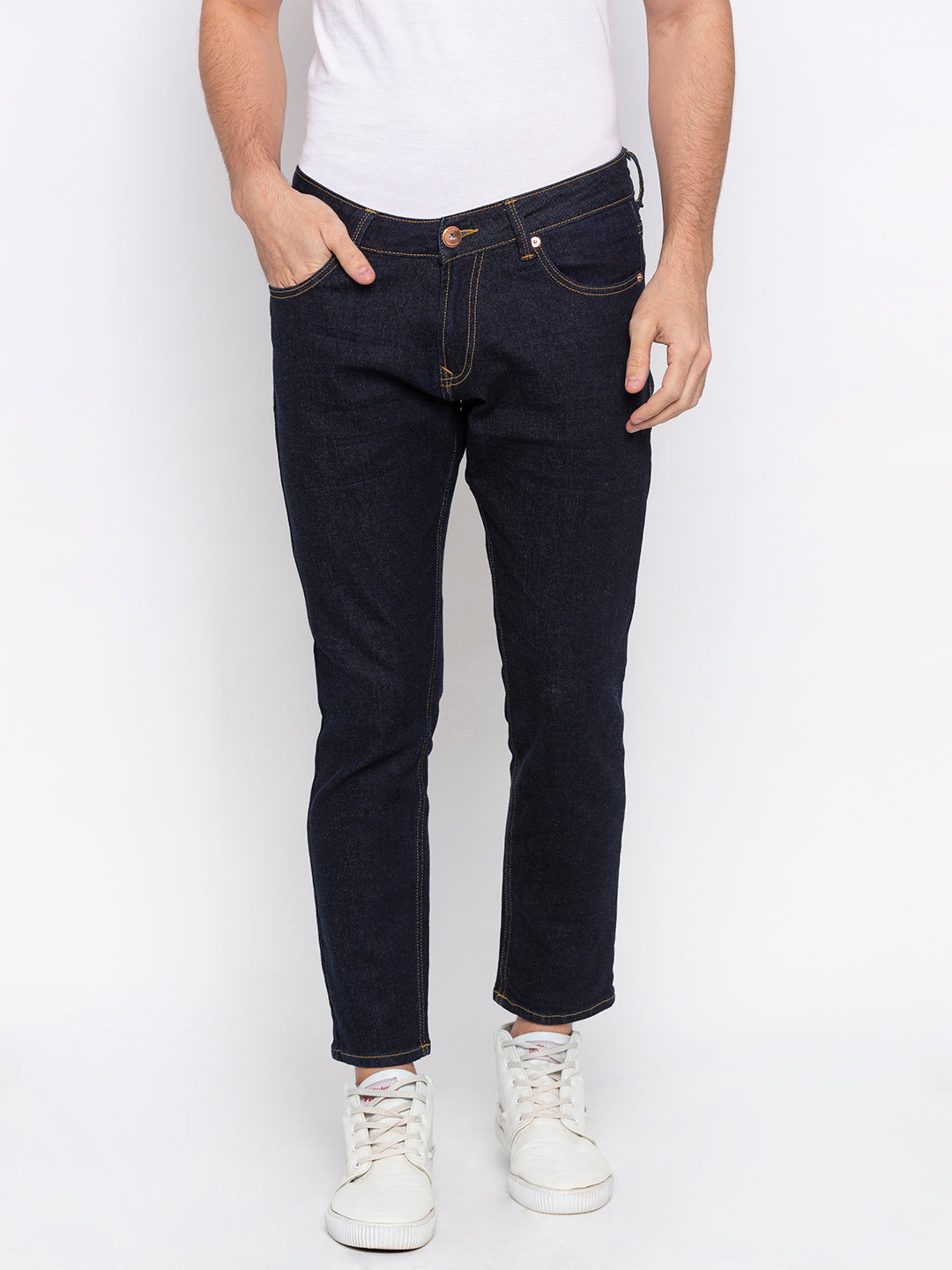 Spykar Cotton Blue Slim Fit Jeans For Men (Kano)