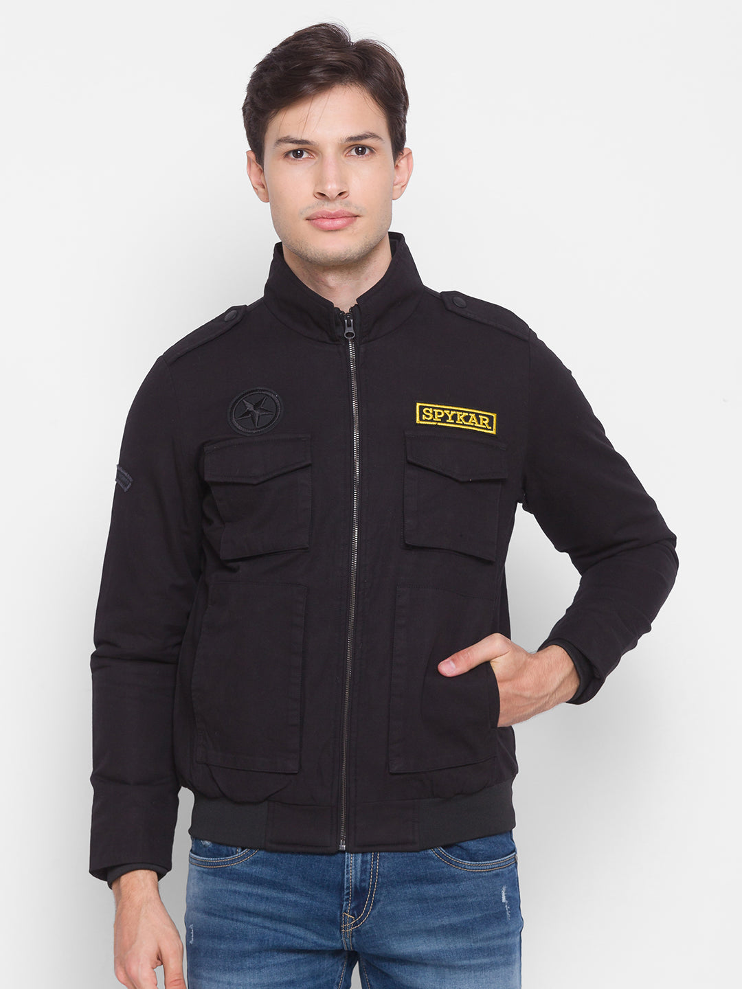 Buy SPYKAR Men Black Solid Tailored Jacket - Jackets for Men 6993019 |  Myntra