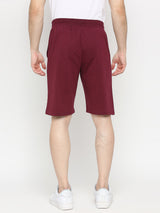 Men Premium Wine Cotton Blend Shorts - Underjeans By Spykar