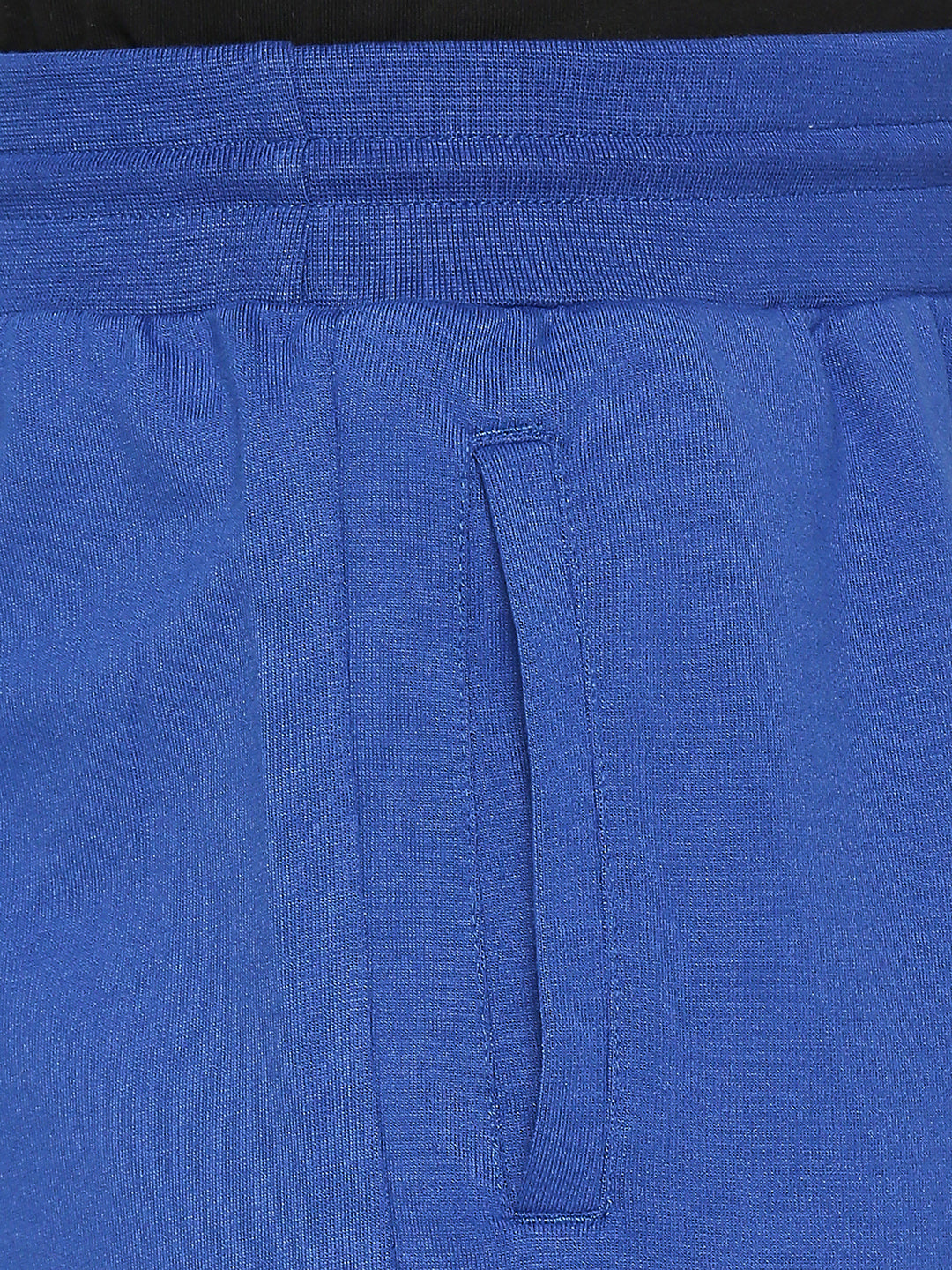 Men Premium Royal Blue Cotton Blend Shorts - Underjeans By Spykar