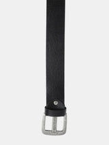 Spykar Black Leather Belt & Wallet Combo