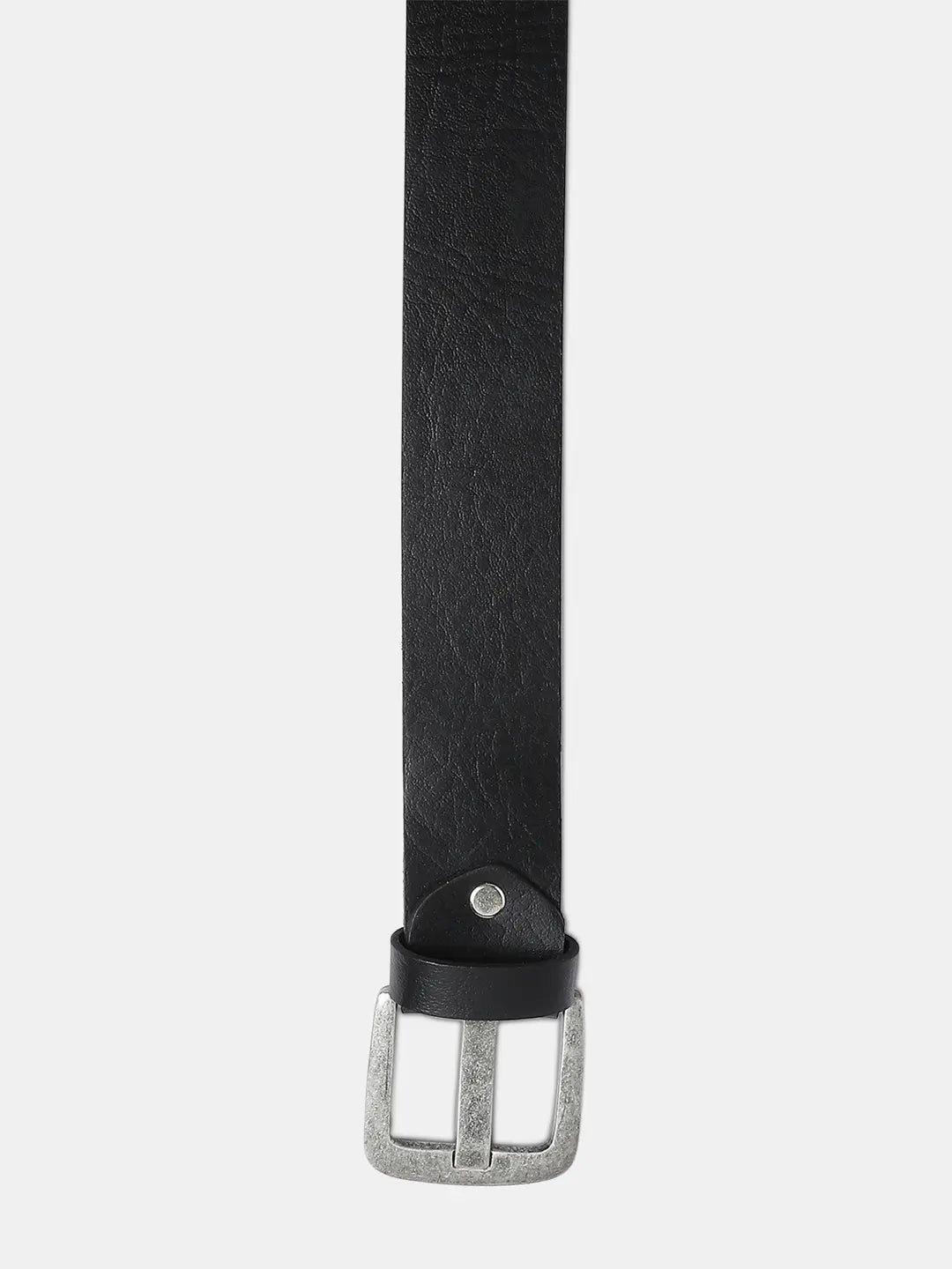 Spykar Black Leather Belt & Wallet Combo