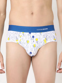 Men Premium Assorted Cotton Blend Printed Brief - Pack Of 3- Underjeans By Spykar