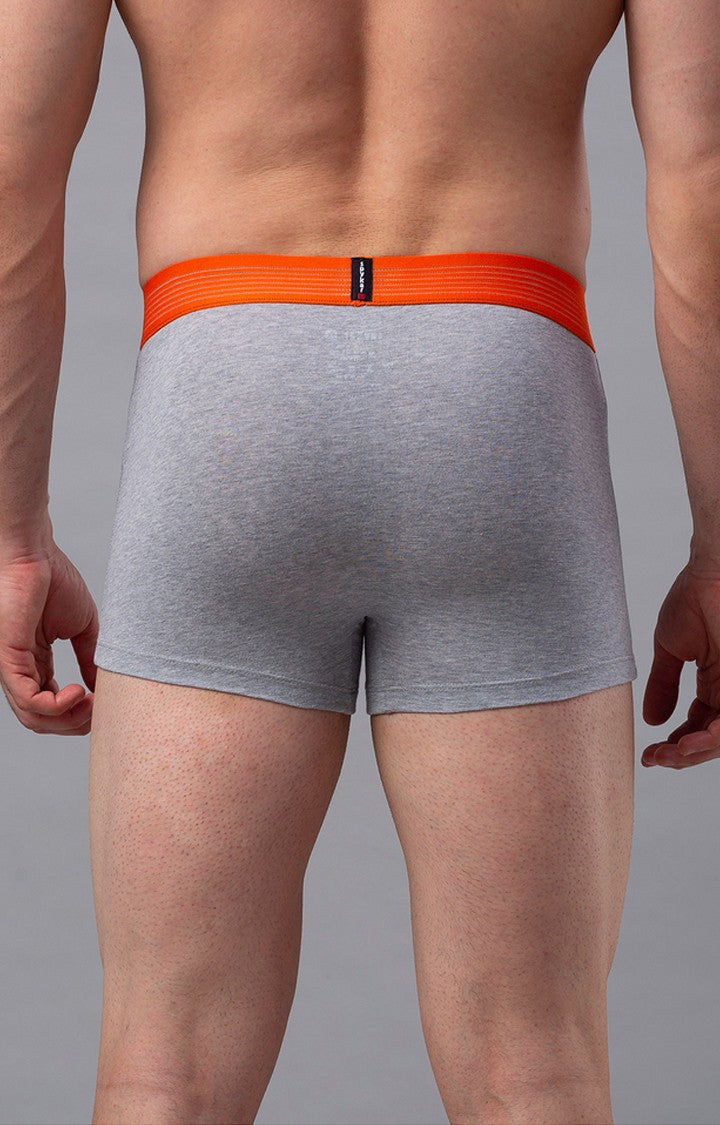 Underjeans By Spykar Men Grey Solid Trunks