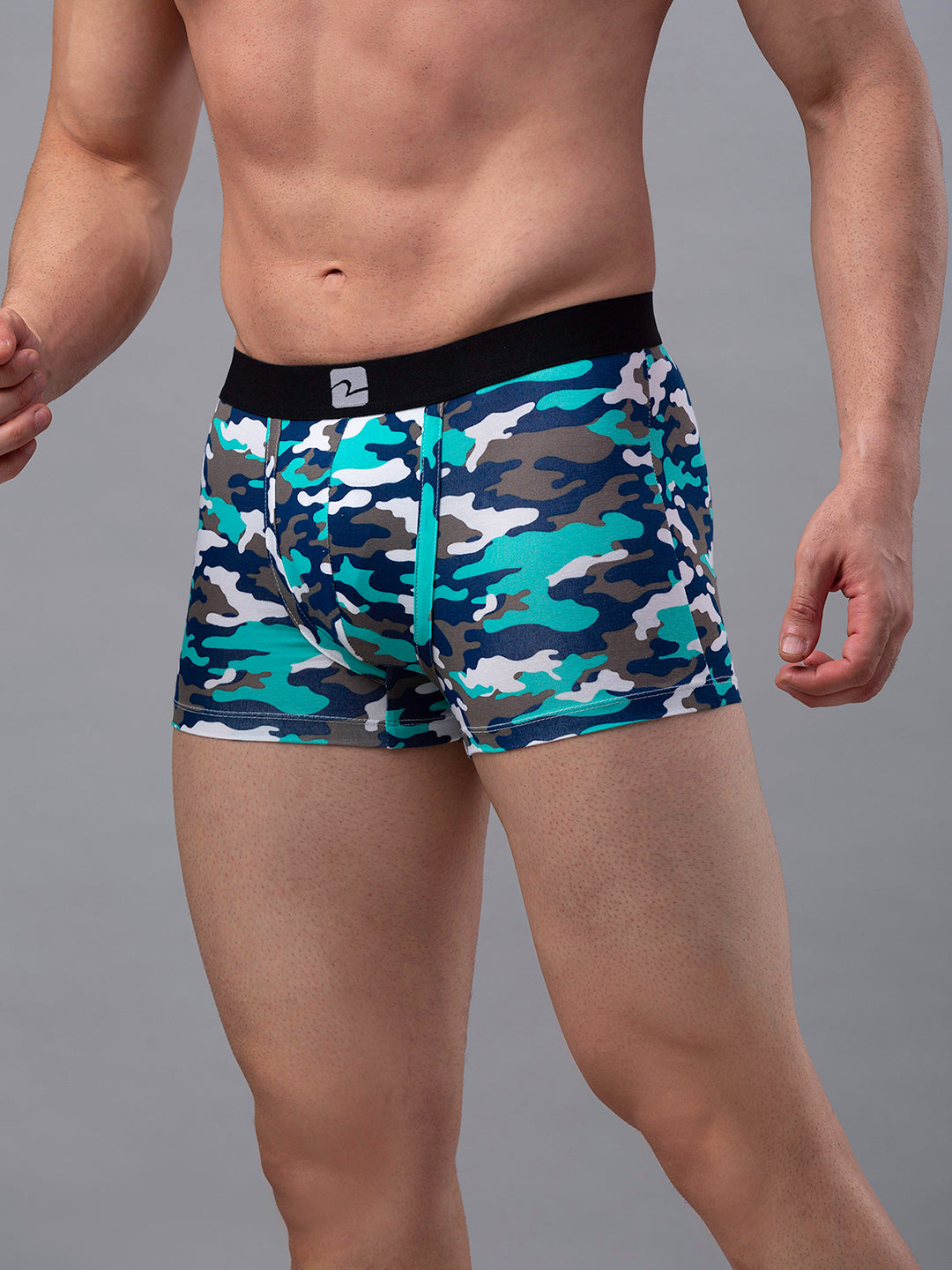 Men Premium Camo 2 Cotton Blend Trunk- Underjeans By Spykar